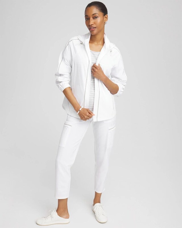 Zenergy UPF Neema Zip-Front Caviar Trim Jacket - image 2